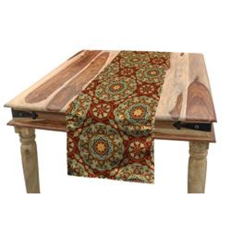 Waterproof Multicoloured Table Runner, Printing Tablecloth for Picnics Outdoor and Indoor#