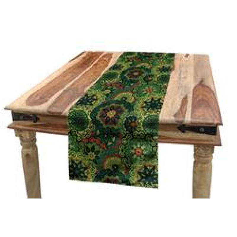Waterproof Multicoloured Table Runner, Printing Tablecloth for Picnics Outdoor and Indoor#