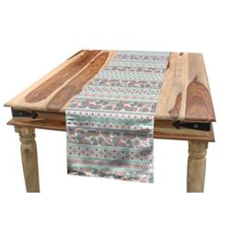 Waterproof Multicoloured Table Runner, Printing Tablecloth for Picnics Outdoor and Indoor#