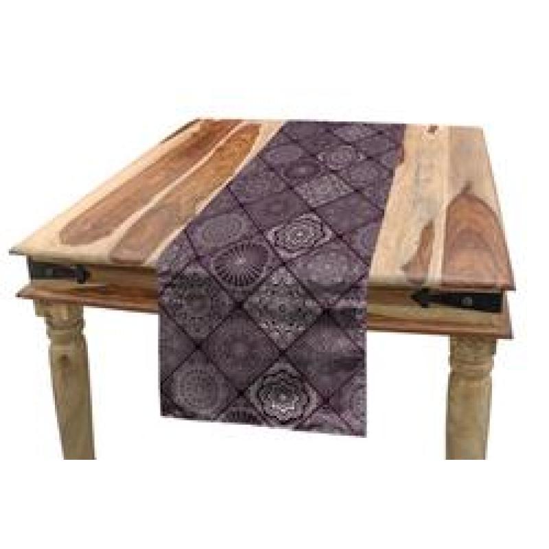Waterproof Multicoloured Table Runner, Printing Tablecloth for Picnics Outdoor and Indoor#