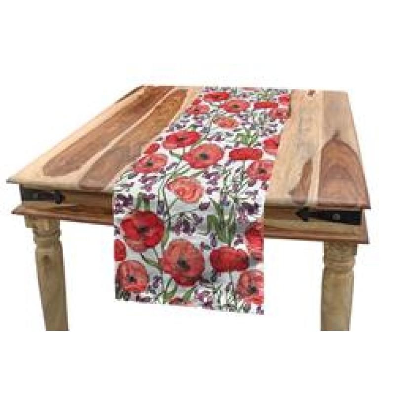 Waterproof Multicoloured Table Runner, Printing Tablecloth for Picnics Outdoor and Indoor#