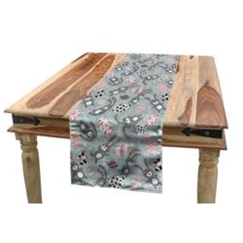 Waterproof Multicoloured Table Runner, Printing Tablecloth for Picnics Outdoor and Indoor#