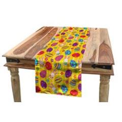Waterproof Multicoloured Table Runner, Printing Tablecloth for Picnics Outdoor and Indoor#