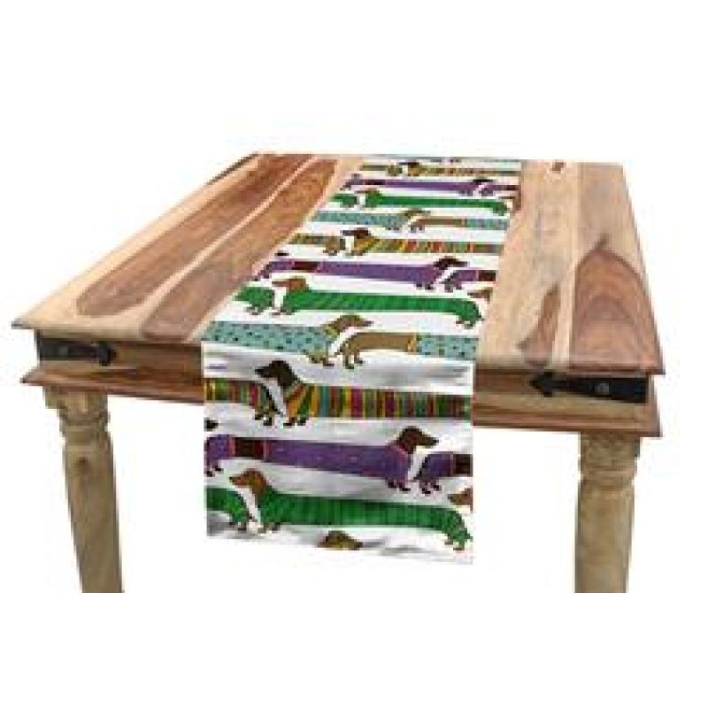 Waterproof Multicoloured Table Runner, Printing Tablecloth for Picnics Outdoor and Indoor#