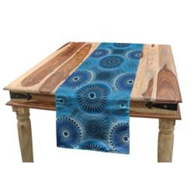 Waterproof Multicoloured Table Runner, Printing Tablecloth for Picnics Outdoor and Indoor#