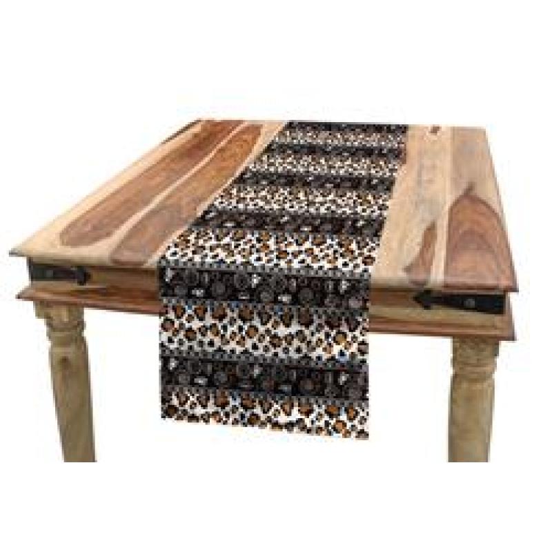 Waterproof Multicoloured Table Runner, Printing Tablecloth for Picnics Outdoor and Indoor#