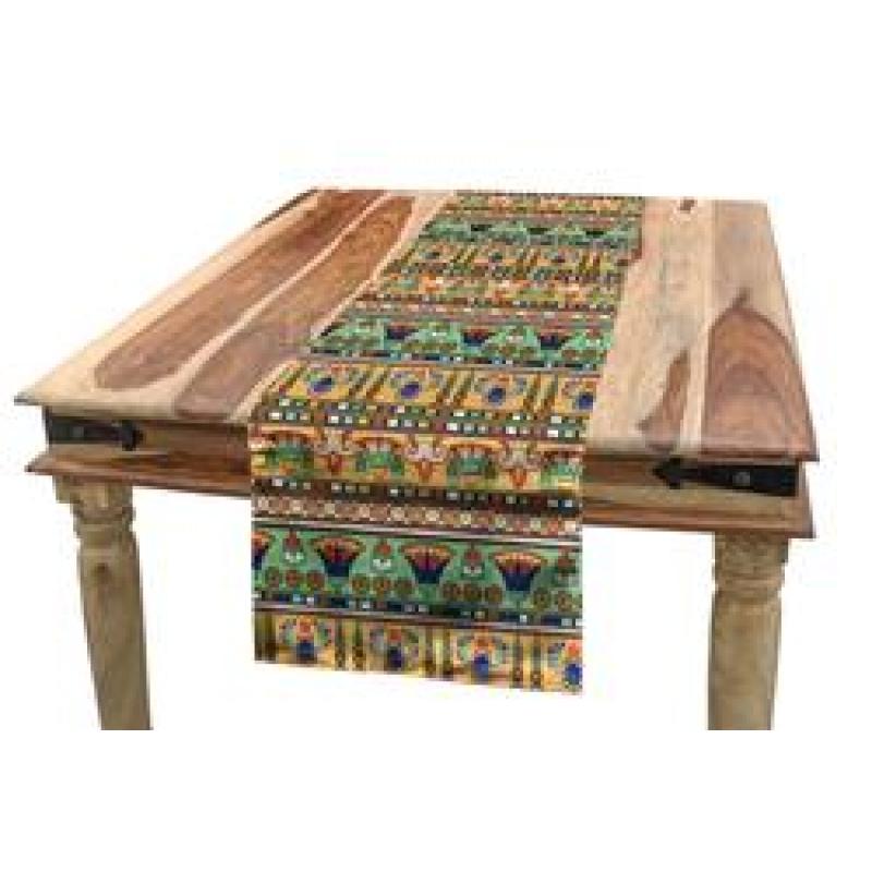 Waterproof Multicoloured Table Runner, Printing Tablecloth for Picnics Outdoor and Indoor#