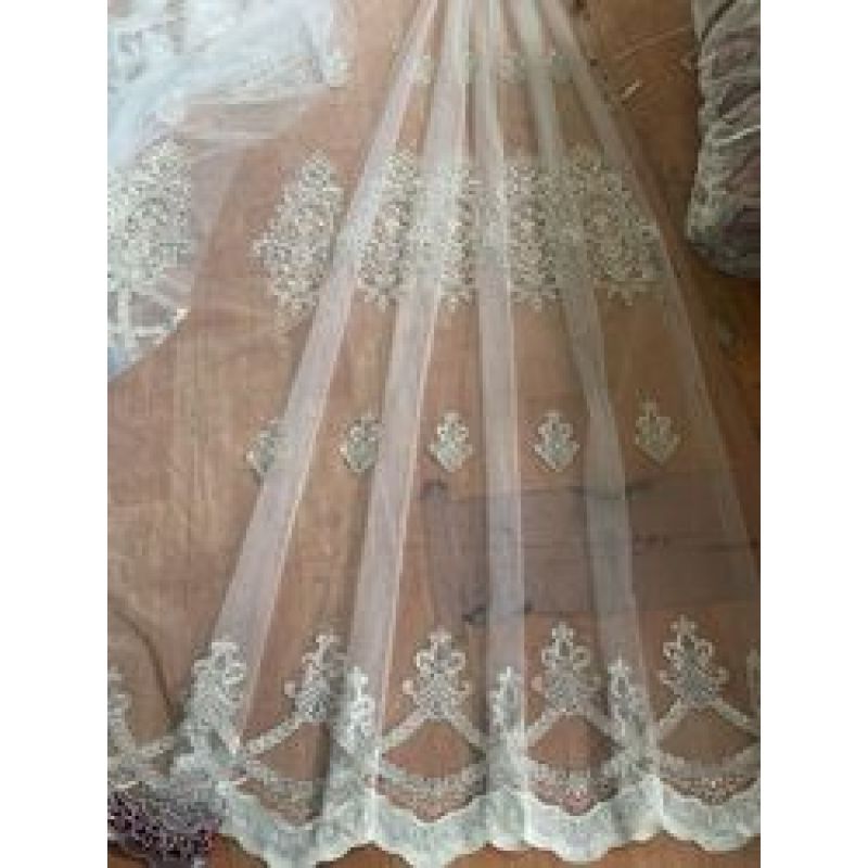 Amazon Simple European style shading gauze integrated finished living room bedroom luxurious atmosphere embroidered curtain/