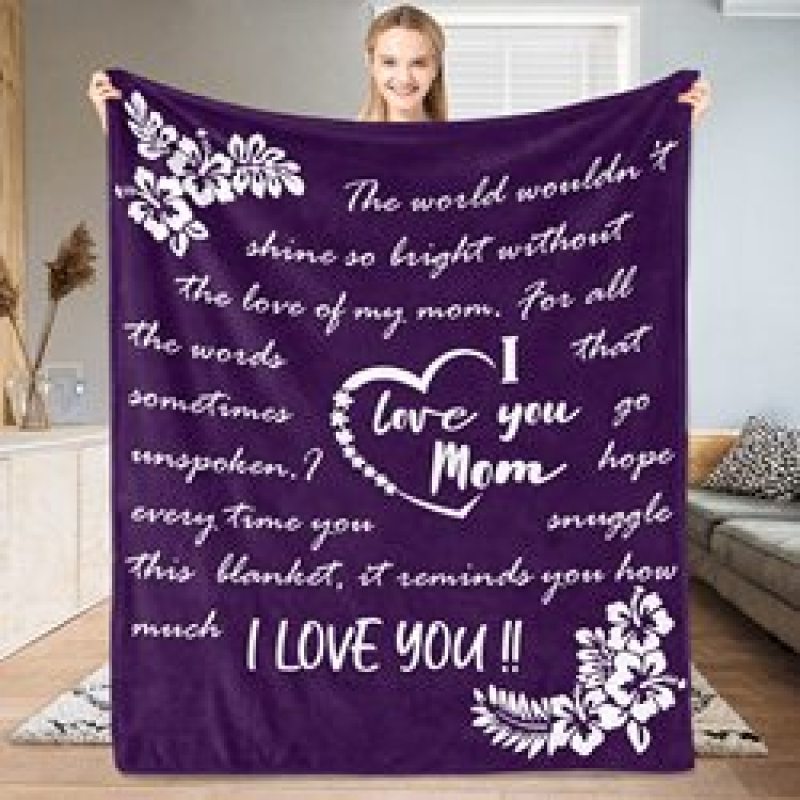 Fleece Blanket to My Daughter Son Wife Letter Printed Quilts Air Mail envelope blanket Positive Encourage and Love Gifts