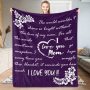 Fleece Blanket to My Daughter Son Wife Letter Printed Quilts Air Mail envelope blanket Positive Encourage and Love Gifts