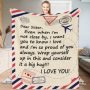 Fleece Blanket to My Daughter Son Wife Letter Printed Quilts Air Mail envelope blanket Positive Encourage and Love Gifts