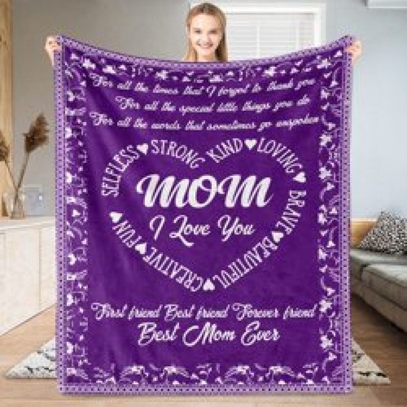 Fleece Blanket to My Daughter Son Wife Letter Printed Quilts Air Mail envelope blanket Positive Encourage and Love Gifts