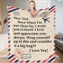 Fleece Blanket to My Daughter Son Wife Letter Printed Quilts Air Mail envelope blanket Positive Encourage and Love Gifts