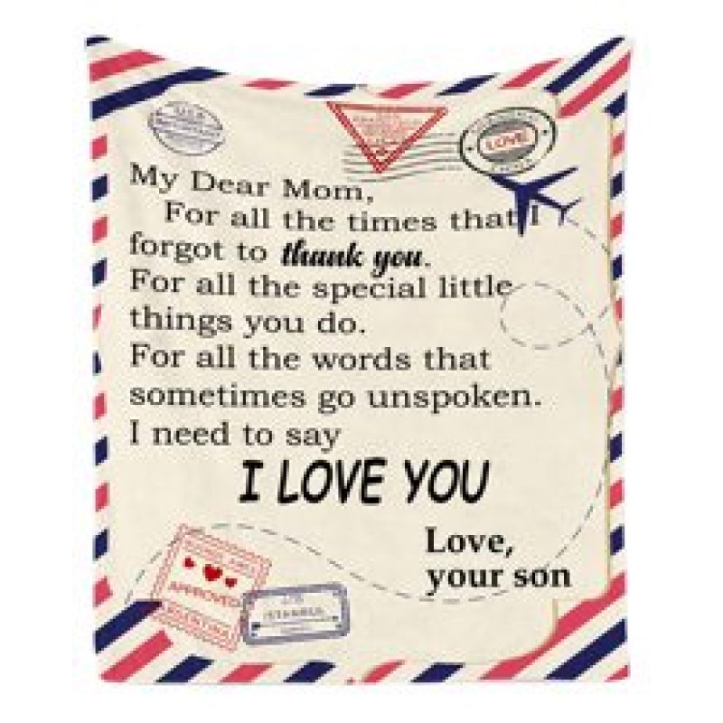 Fleece Blanket to My Daughter Son Wife Letter Printed Quilts Air Mail envelope blanket Positive Encourage and Love Gifts
