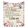 Fleece Blanket to My Daughter Son Wife Letter Printed Quilts Air Mail envelope blanket Positive Encourage and Love Gifts