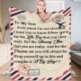 Fleece Blanket to My Daughter Son Wife Letter Printed Quilts Air Mail envelope blanket Positive Encourage and Love Gifts
