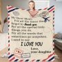 Fleece Blanket to My Daughter Son Wife Letter Printed Quilts Air Mail envelope blanket Positive Encourage and Love Gifts