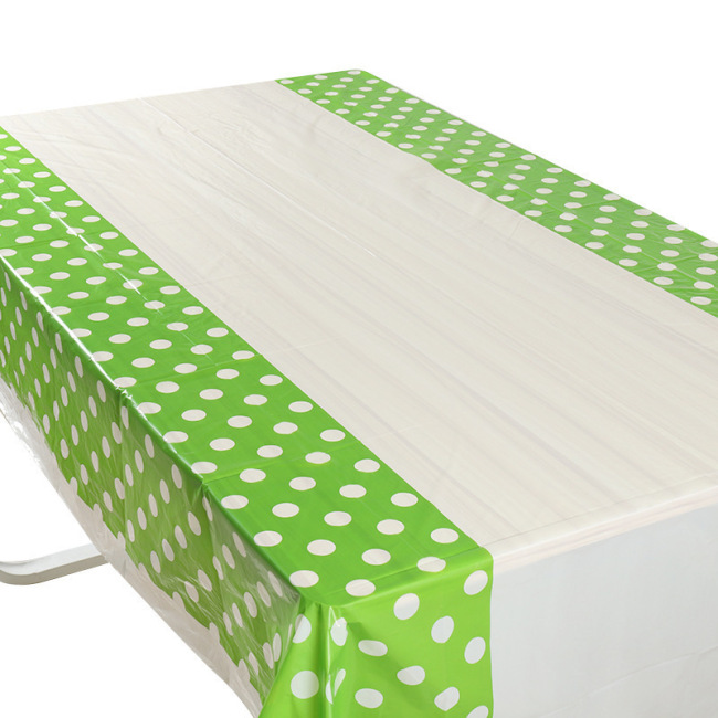 Different Color disposable pe rectangular plastic Eco Friendly 180cm*108cm tablecloth for party decoration/