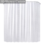 3D Waterproof PEVA Shower Curtains Bathroom Curtains With Hooks Transparent White Clear Bathroom Luxury Bath Curtains/