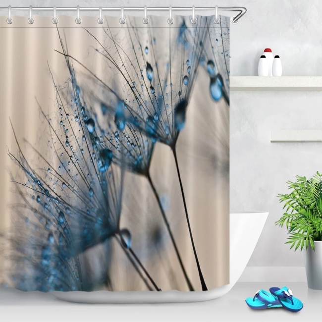 180*180 Abstract Dandelion Custom 3d Shower Curtains Flower Bathroom Curtain Fabric Washable Polyester for Bathtub Art Decor