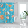 Cheap Ocean Theme Starfish Conch Decorative Bathroom 100% Polyester Shower Curtain,  Waterproof Shower Curtain/