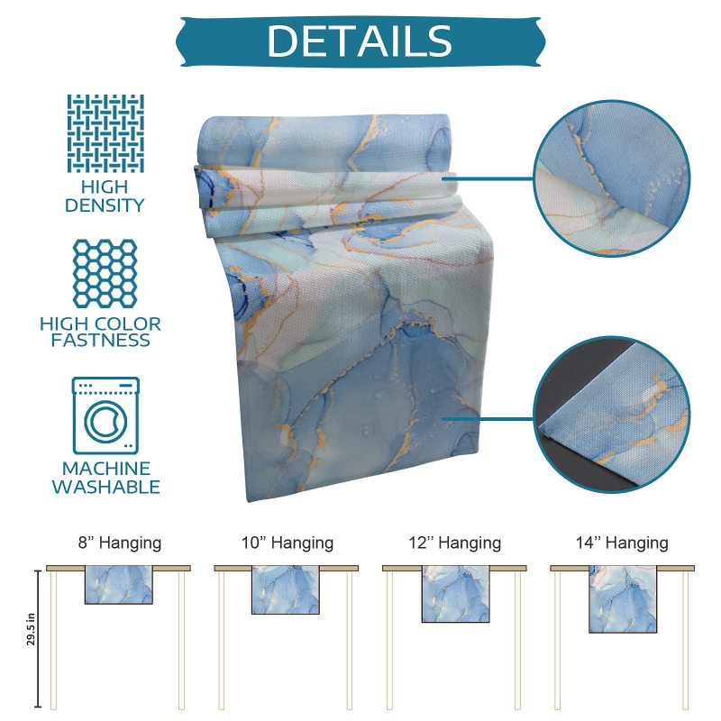 Waterproof table runner Marble 13 Inch x36 Inch waterproof table runner  for Dining Room Kitchen Party Decor