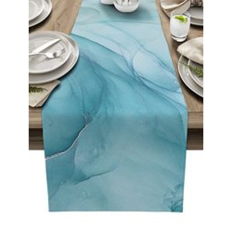 Waterproof table runner Marble 13 Inch x36 Inch waterproof table runner  for Dining Room Kitchen Party Decor