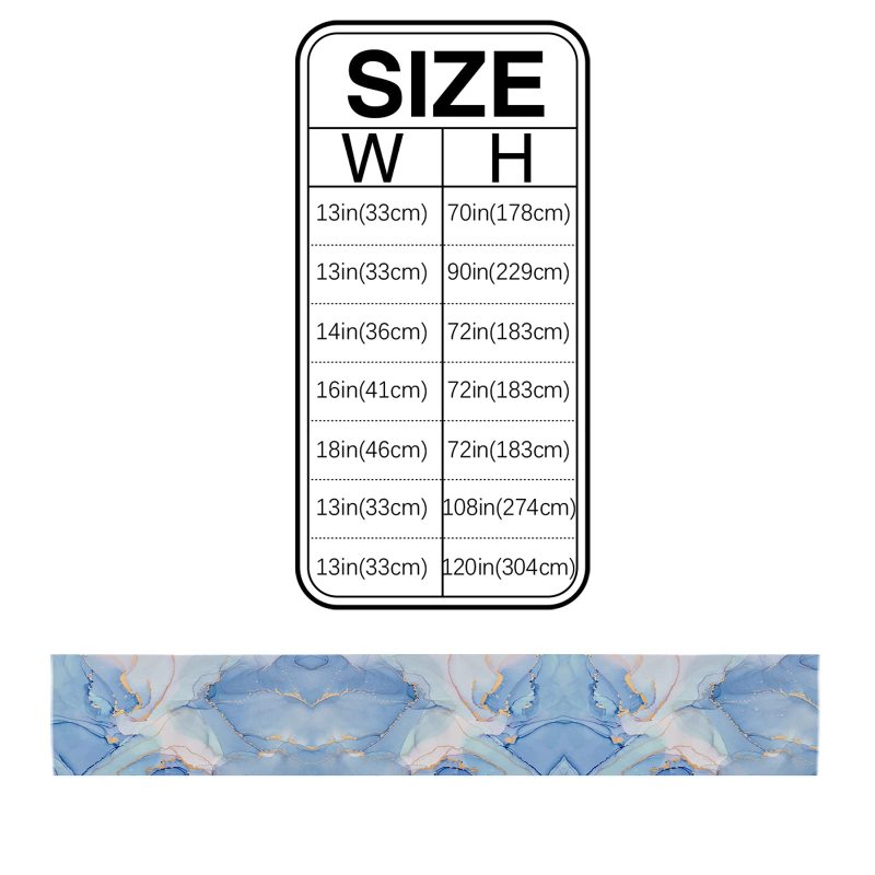 Waterproof table runner Marble 13 Inch x36 Inch waterproof table runner  for Dining Room Kitchen Party Decor