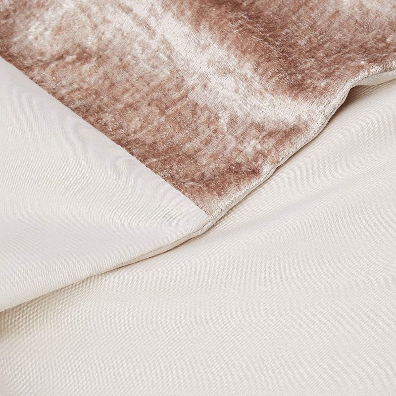 Single/Double/King/Super King size hotel bedding set with Crushed Velvet Panel Band Luxury Duvet Cover with Multiple designs