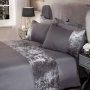 Single/Double/King/Super King size hotel bedding set with Crushed Velvet Panel Band Luxury Duvet Cover with Multiple designs