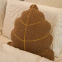 Amazon Hot Deals PP cotton plush wool 43*49cm embroider Bed decoration leaf shape creative pillow 2pcs for living room sofa