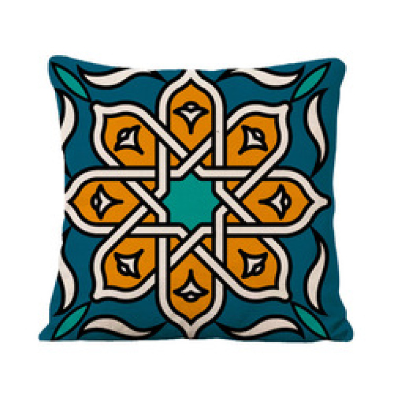 New Bohemian Ethnic Style Linen Printed Car Sofa Cushion Cover /