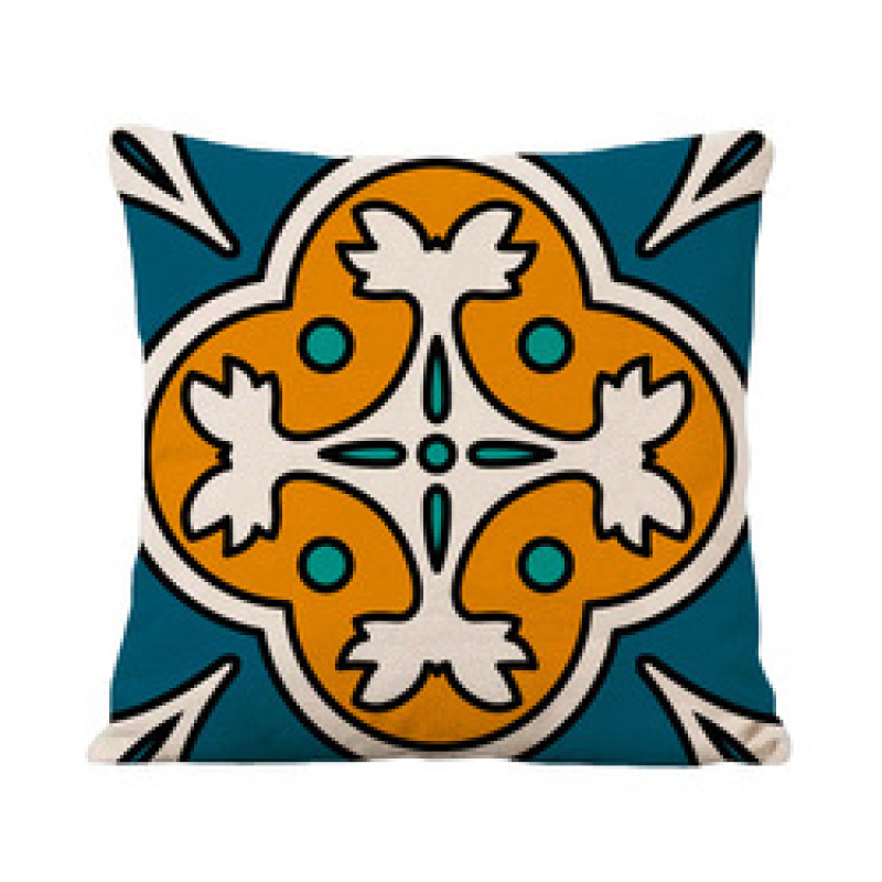 New Bohemian Ethnic Style Linen Printed Car Sofa Cushion Cover /