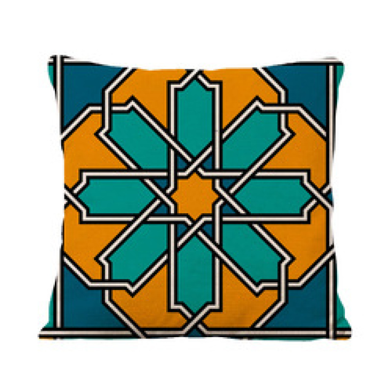 New Bohemian Ethnic Style Linen Printed Car Sofa Cushion Cover /