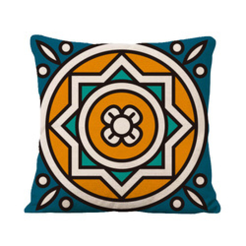 New Bohemian Ethnic Style Linen Printed Car Sofa Cushion Cover /