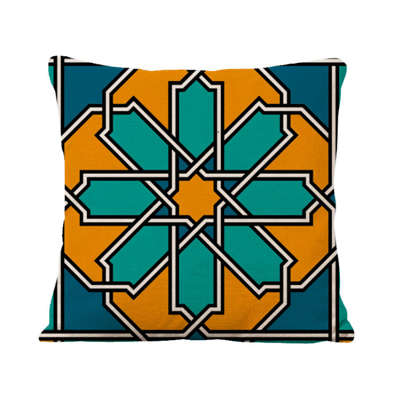 New Bohemian Ethnic Style Linen Printed Car Sofa Cushion Cover /