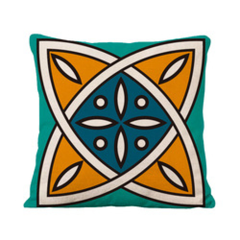 New Bohemian Ethnic Style Linen Printed Car Sofa Cushion Cover /