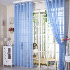 New style 100% Polyester modern design curtains Sheer Cortinas Para Sala