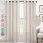 New Natural Linen Sheer Curtains Bedroom Living Room Textured Open Weave Linen Semi Sheer Curtain , Grommet Sheer Curtain/