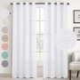 New Natural Linen Sheer Curtains Bedroom Living Room Textured Open Weave Linen Semi Sheer Curtain , Grommet Sheer Curtain/