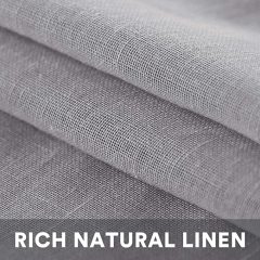 New Natural Linen Sheer Curtains Bedroom Living Room Textured Open Weave Linen Semi Sheer Curtain , Grommet Sheer Curtain/