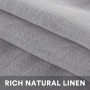 New Natural Linen Sheer Curtains Bedroom Living Room Textured Open Weave Linen Semi Sheer Curtain , Grommet Sheer Curtain/