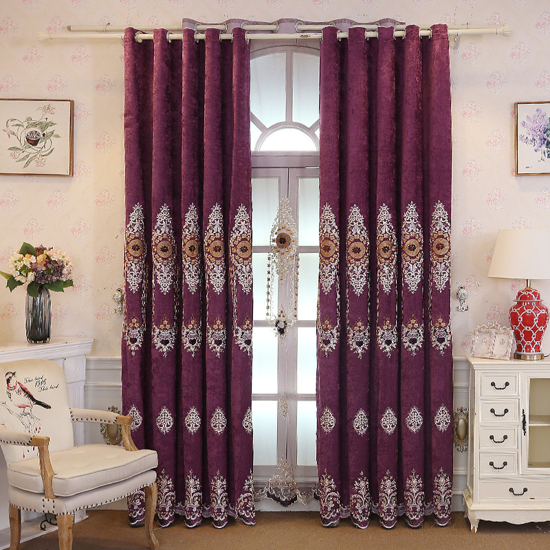 Luxury Embroidered Fabric Cortinas Decorativas Cortinas,New Product Ideas 2019 Livingroom Fan Shaped Curtains#