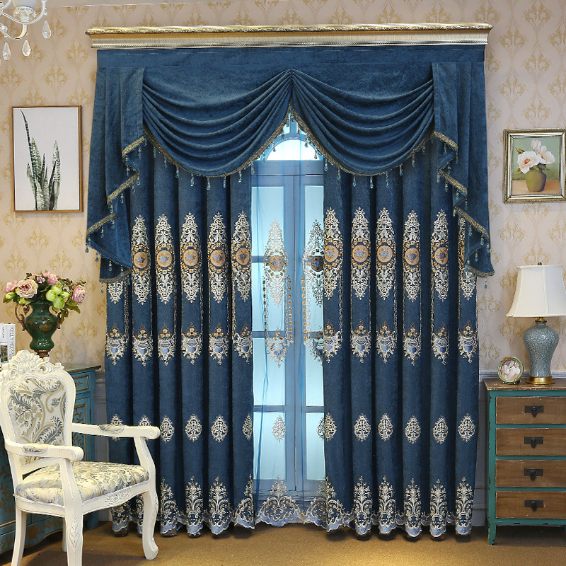 Luxury Embroidered Fabric Cortinas Decorativas Cortinas,New Product Ideas 2019 Livingroom Fan Shaped Curtains#