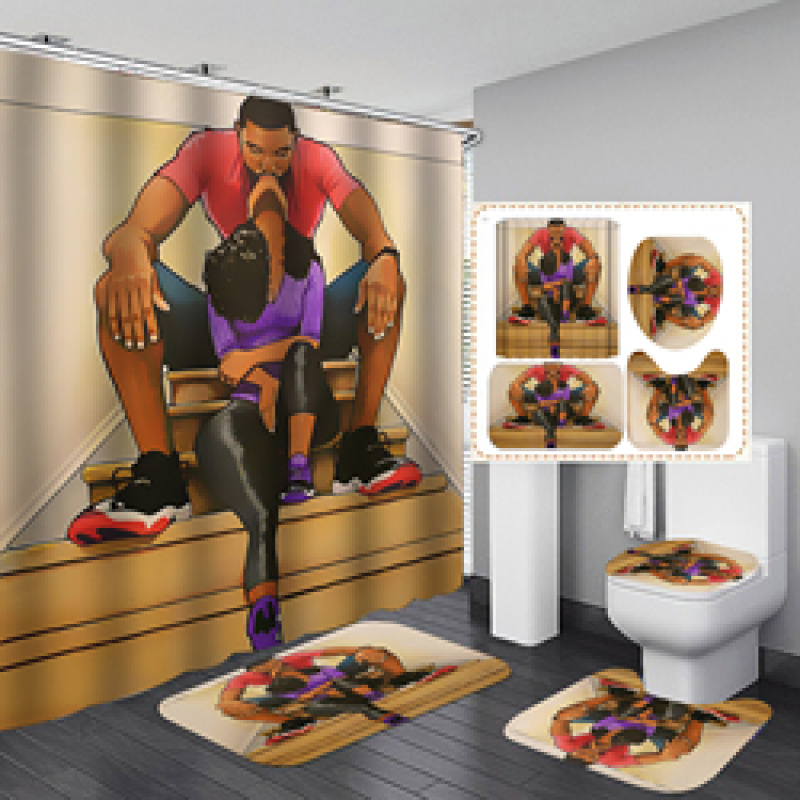 Branded Printable Curtain Shower Custom, Custom Printed Wholesale Weighted Custom Shower Curtain Printing/