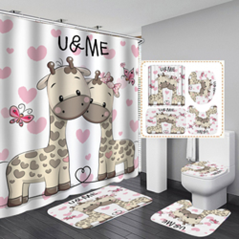 Branded Printable Curtain Shower Custom, Custom Printed Wholesale Weighted Custom Shower Curtain Printing/