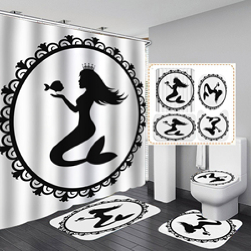Branded Printable Curtain Shower Custom, Custom Printed Wholesale Weighted Custom Shower Curtain Printing/