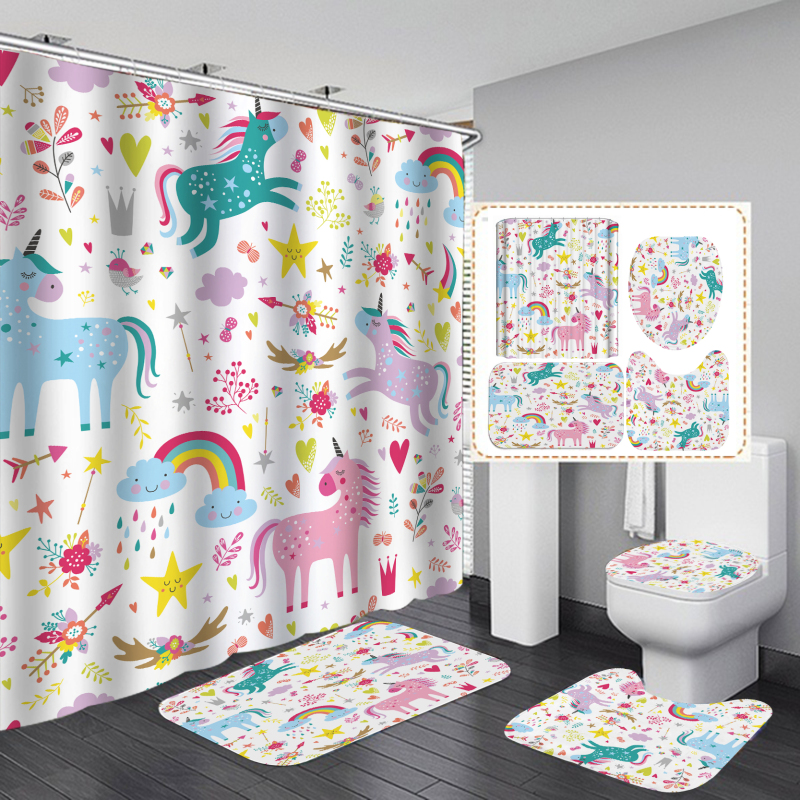 Branded Printable Curtain Shower Custom, Custom Printed Wholesale Weighted Custom Shower Curtain Printing/
