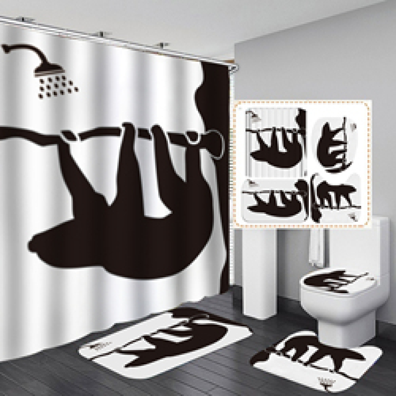 Branded Printable Curtain Shower Custom, Custom Printed Wholesale Weighted Custom Shower Curtain Printing/