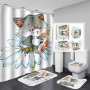 Branded Printable Curtain Shower Custom, Custom Printed Wholesale Weighted Custom Shower Curtain Printing/
